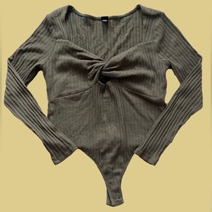olive green long sleeve body suit